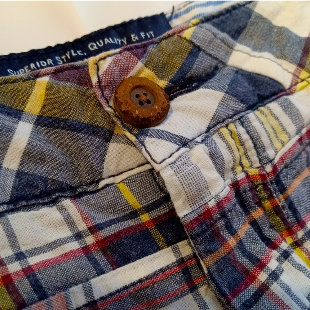 The New Ivy Patchwork Authentic Madras Made in India. Shorts Men's Size 34